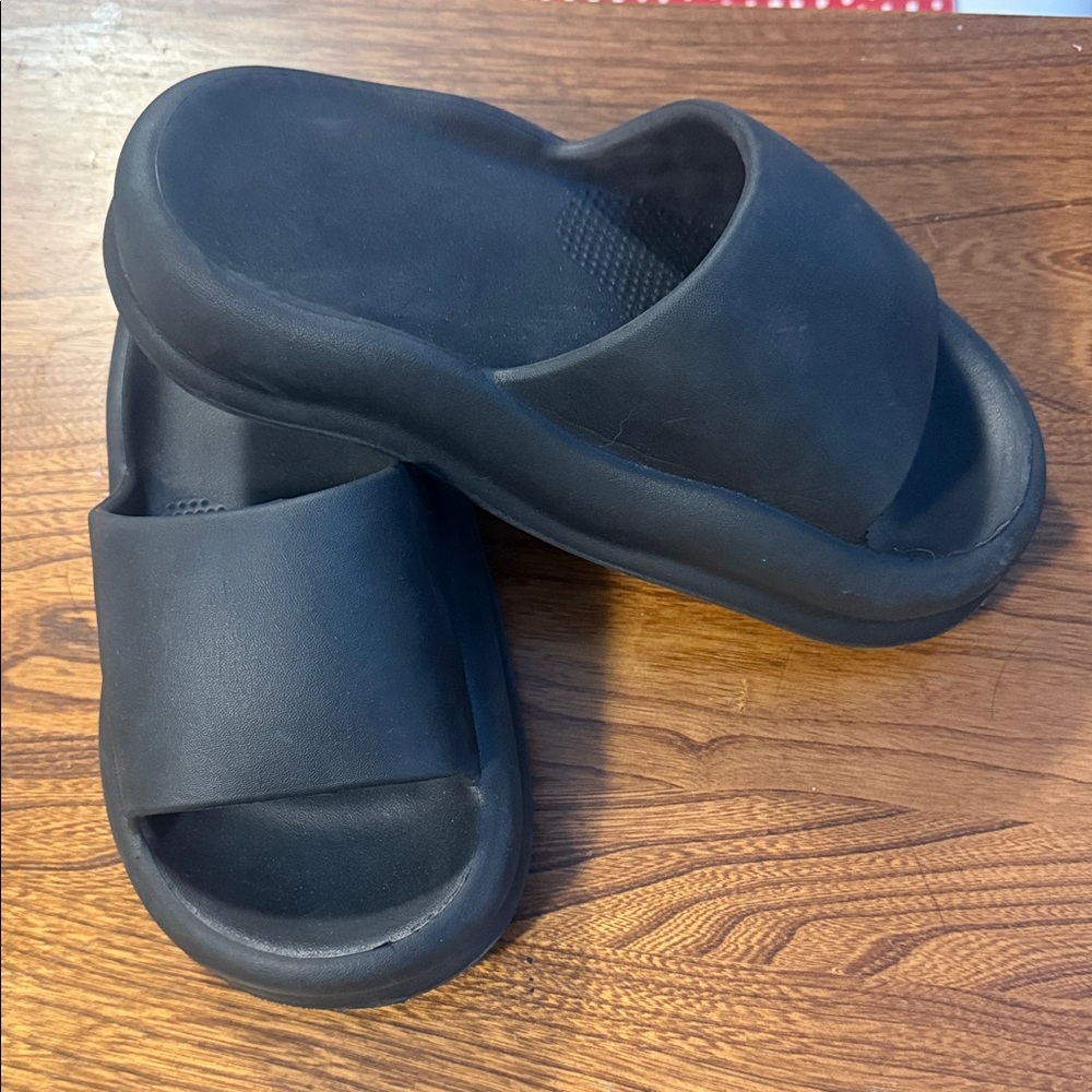 Black Slide Sandals